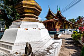 Wat Xieng Thong temple in Luang Prabang, Laos. Small 'that' (stupa) inside the temple precinct. 